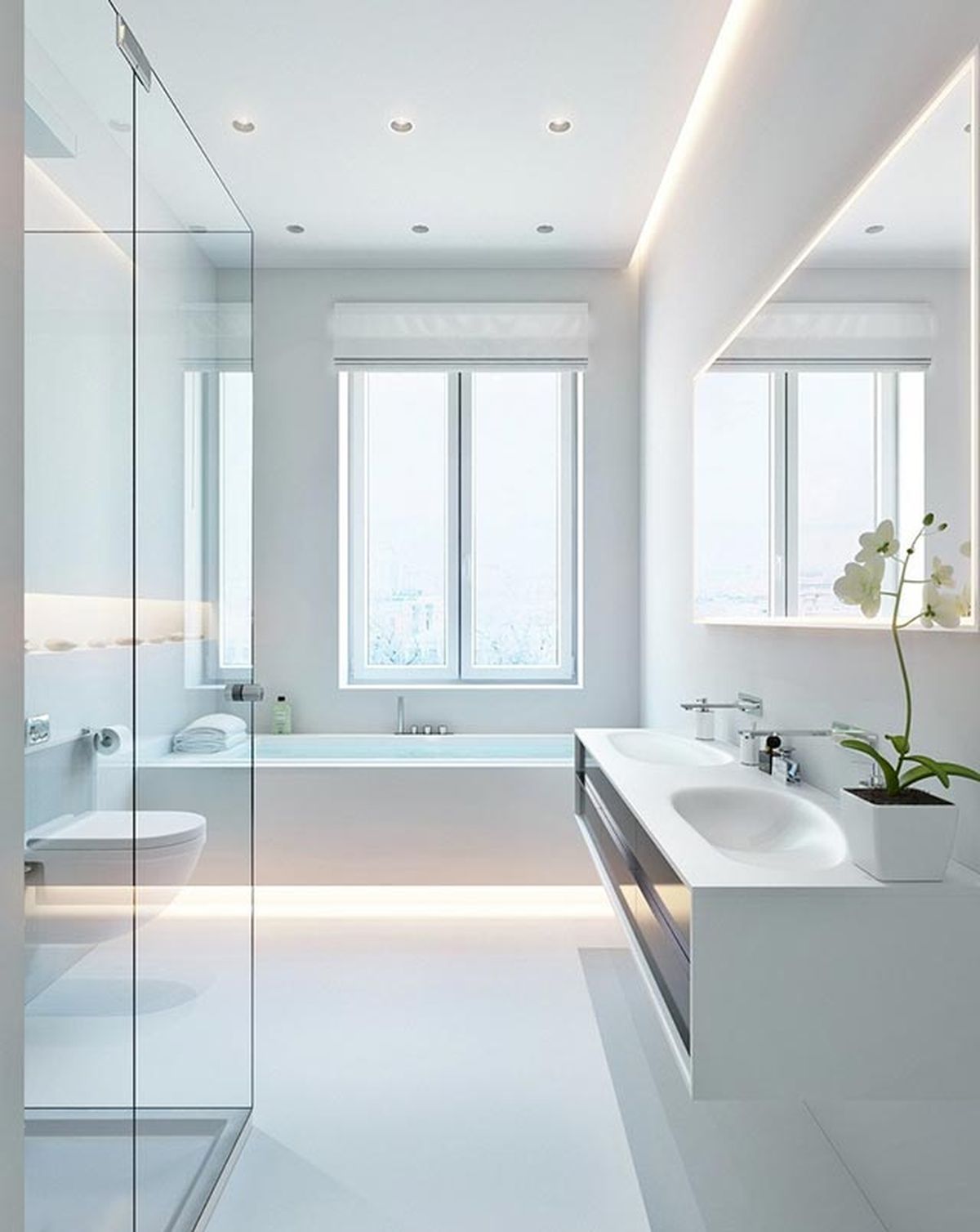 Razones para decorar el baño en color blanco 5
