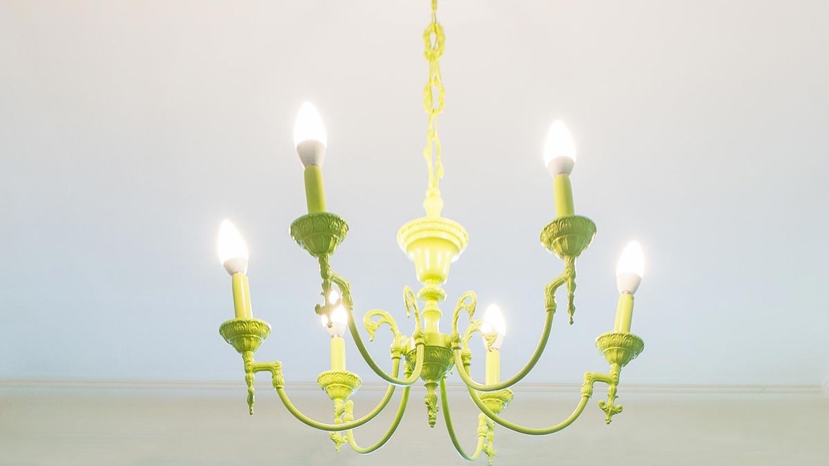 DEKO0707 pintasr lampara arana color verde limon