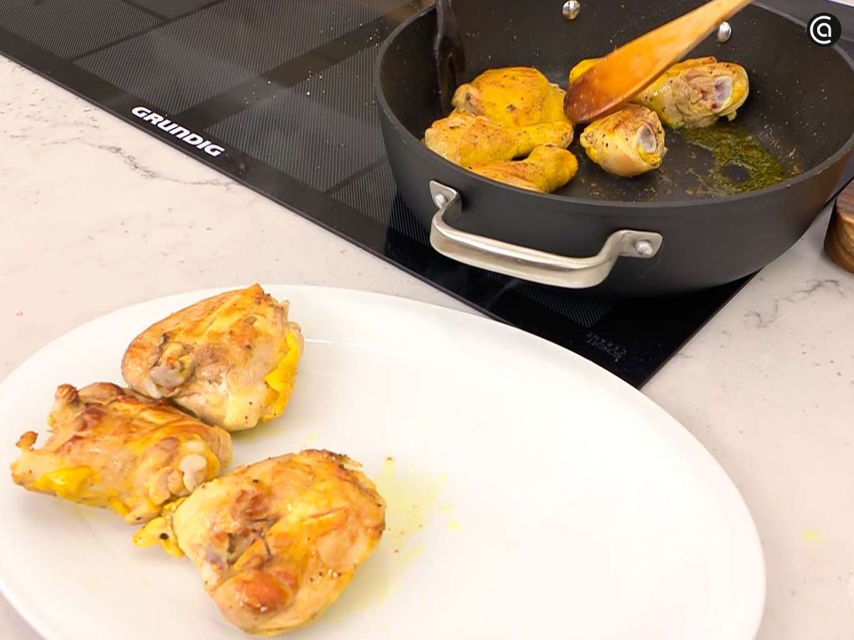 Dora los muslos de pollo