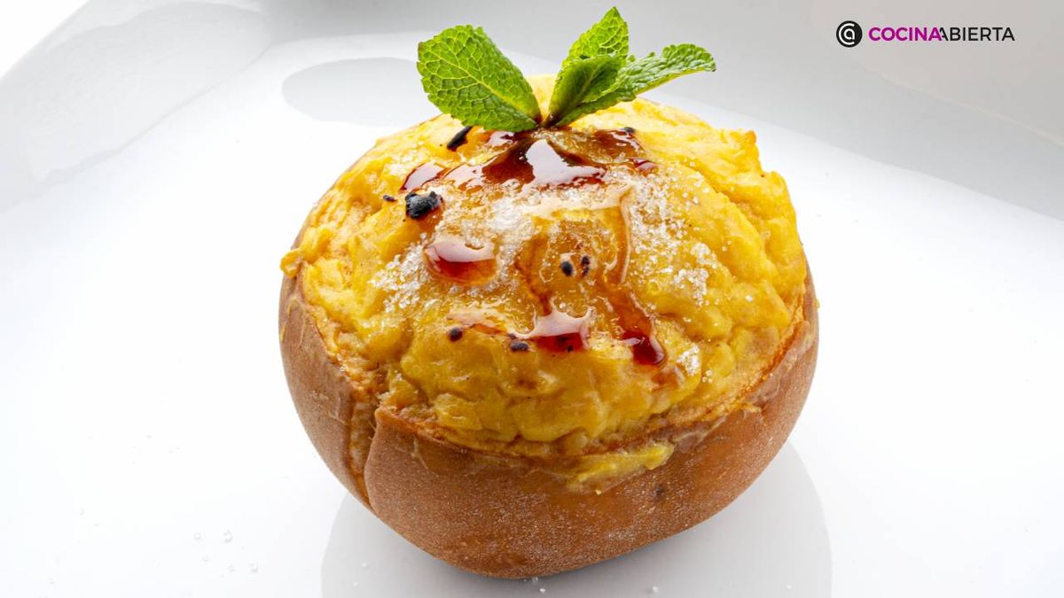 manzanas asadas rellenas crema