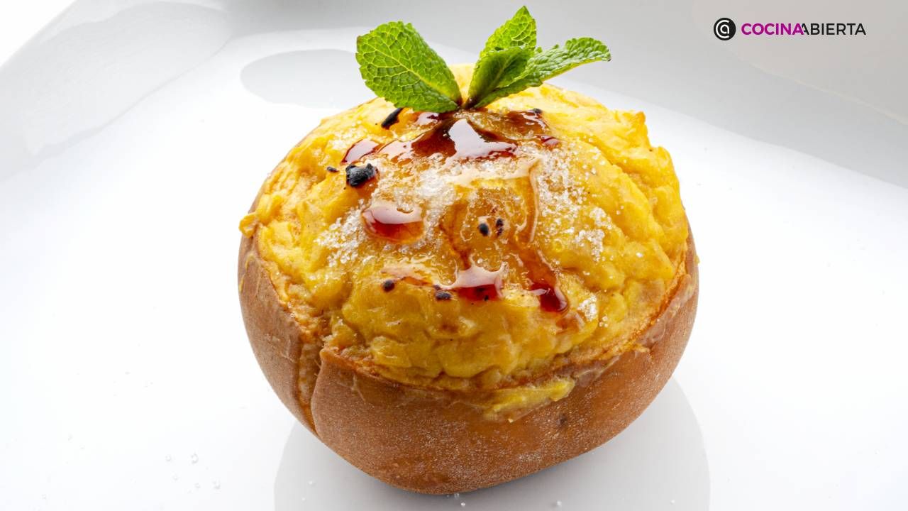 manzanas asadas rellenas crema