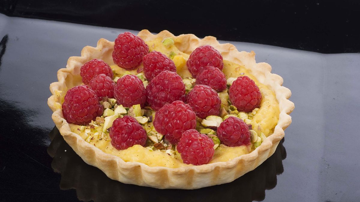 tartaletas de pistachos y frambuesas xl