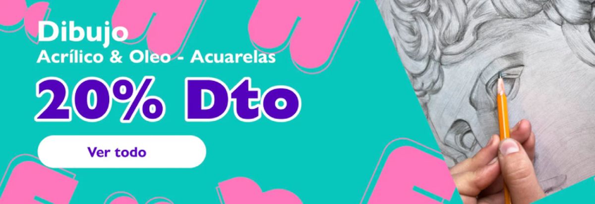 20% de descuento en pinturas acrílicas, óleo y acuarelas en Milbby.