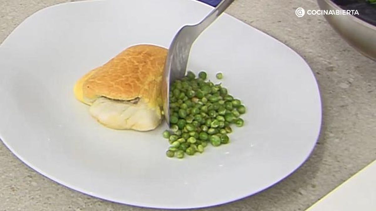 receta bacalao gratinado guisantes ka paso 9