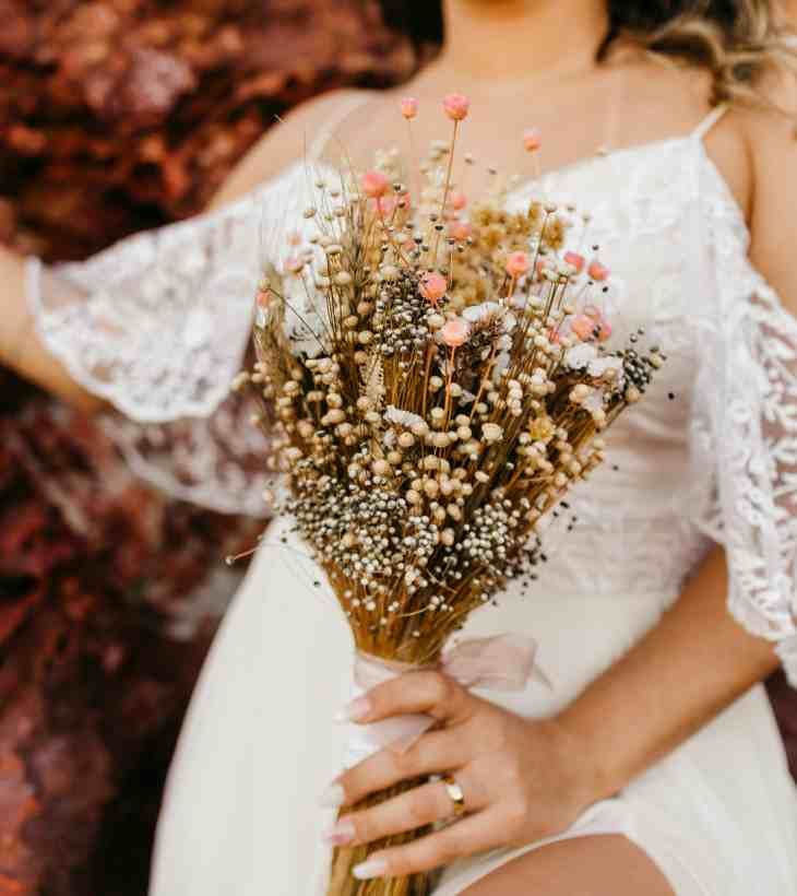 ramos de novia sencillo seco