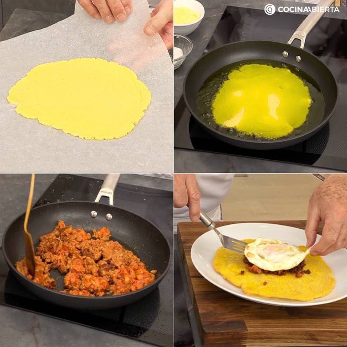 Paso a paso para hacer tortos de maíz con picadillo y huevo