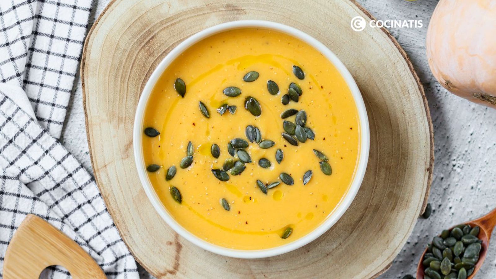 Crema de calabaza y manzana