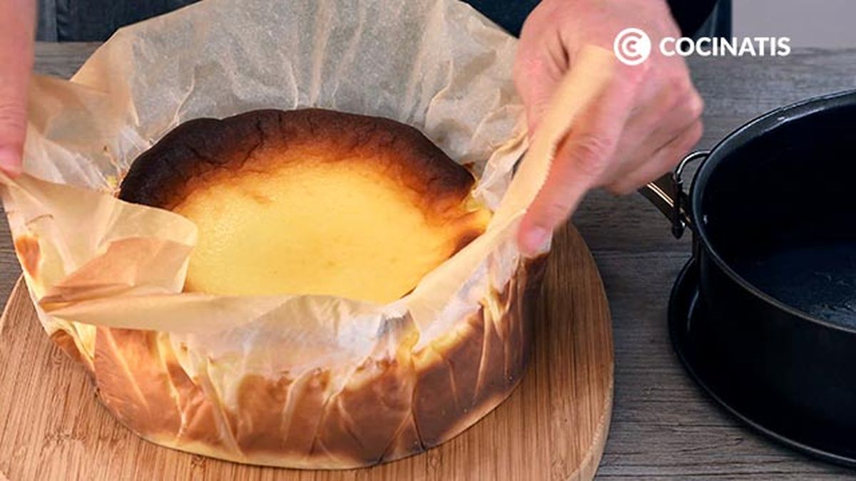 Receta de tarta de queso vasca La Viña   paso 6