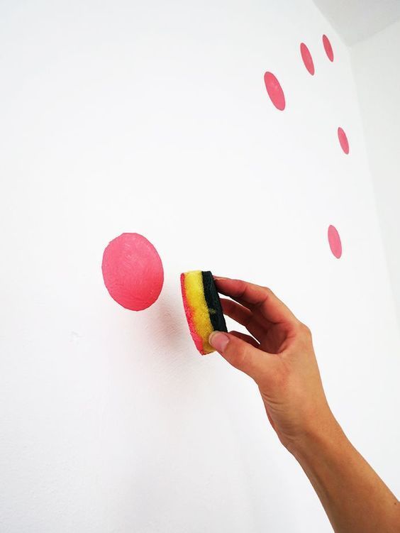 pintar pared esponja geometrico 3