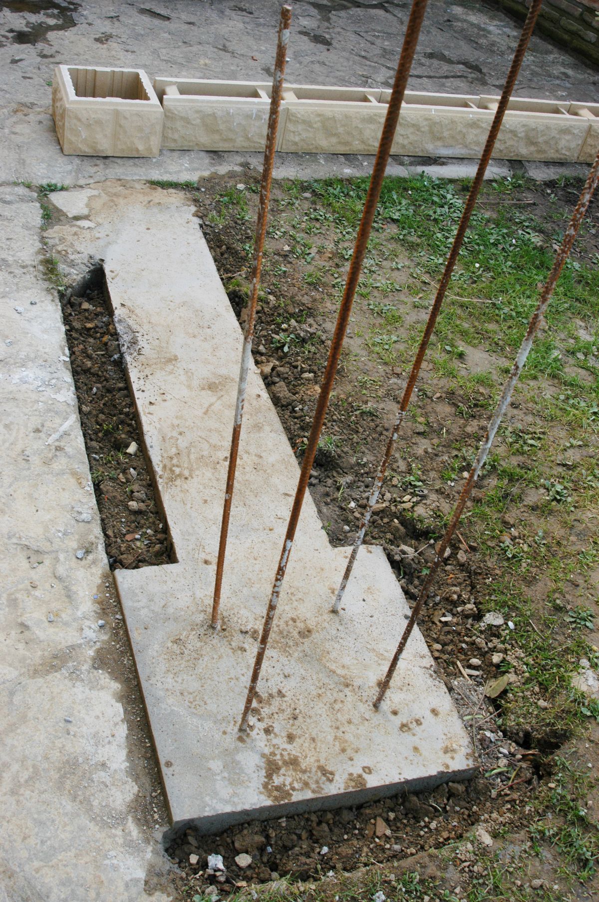 Muro con balaustrada paso 5