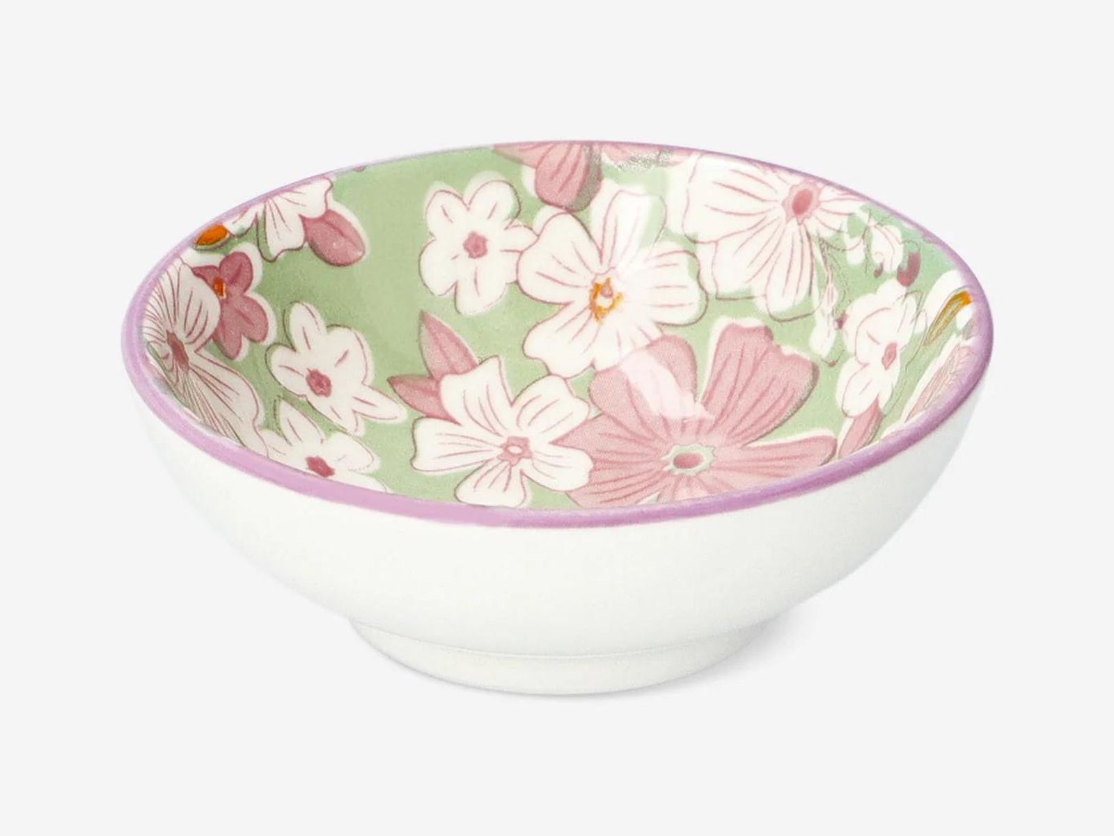 Cuenco de flores para salsa de soja.