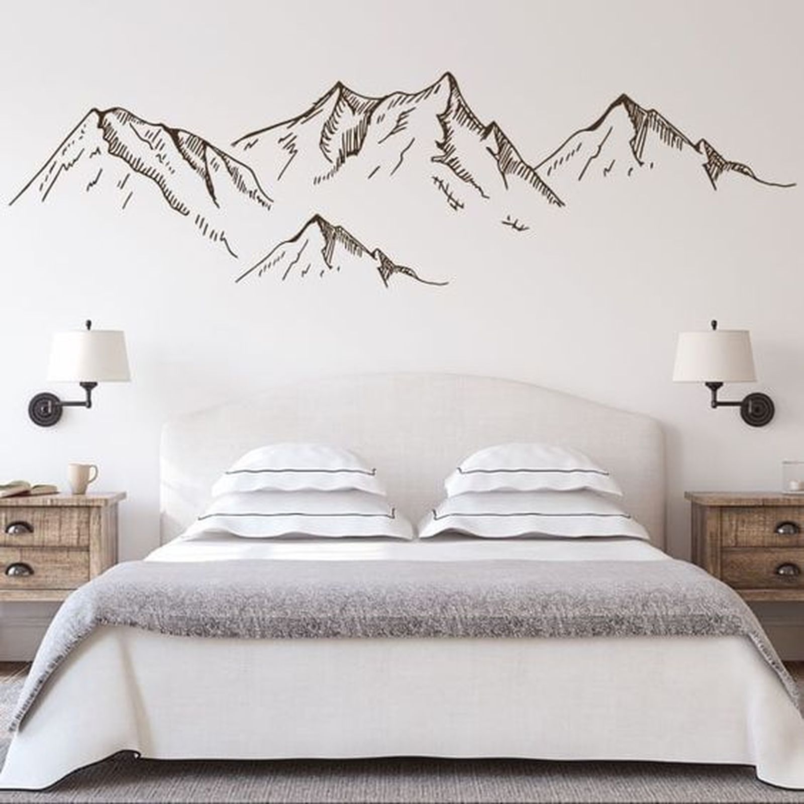 pared personalizada vinilo montañas