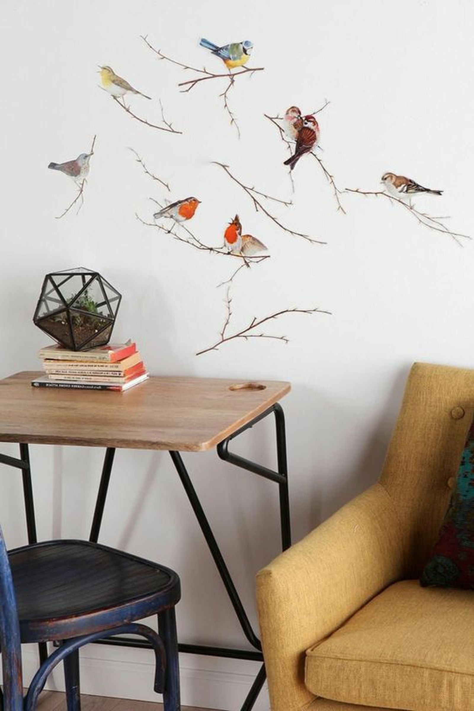 pared personalizada vinilo pajaros