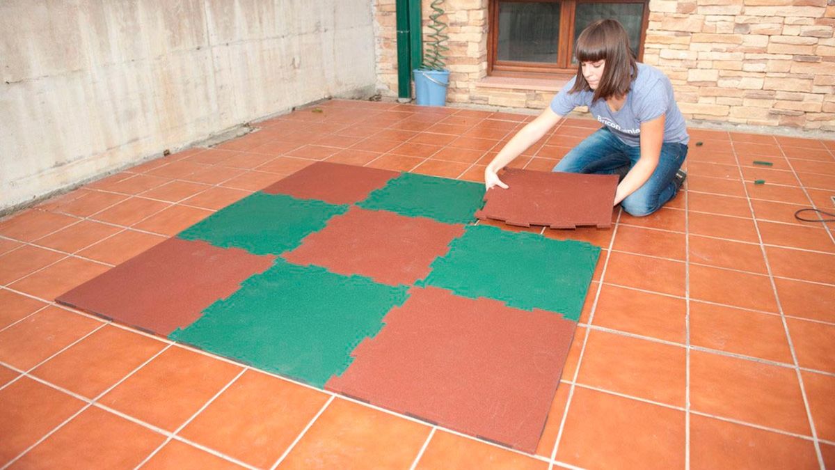 Instalar suelo de caucho paso 7
