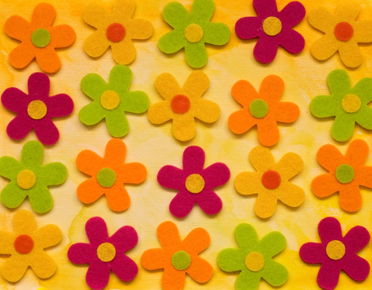 Ideas para hacer flores de fieltro 4