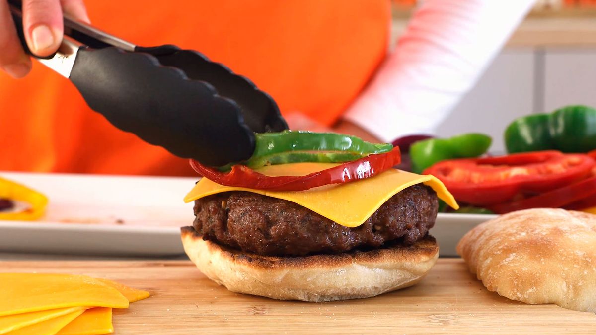 Hamburguesa con verduras a la barbacoa   paso 6