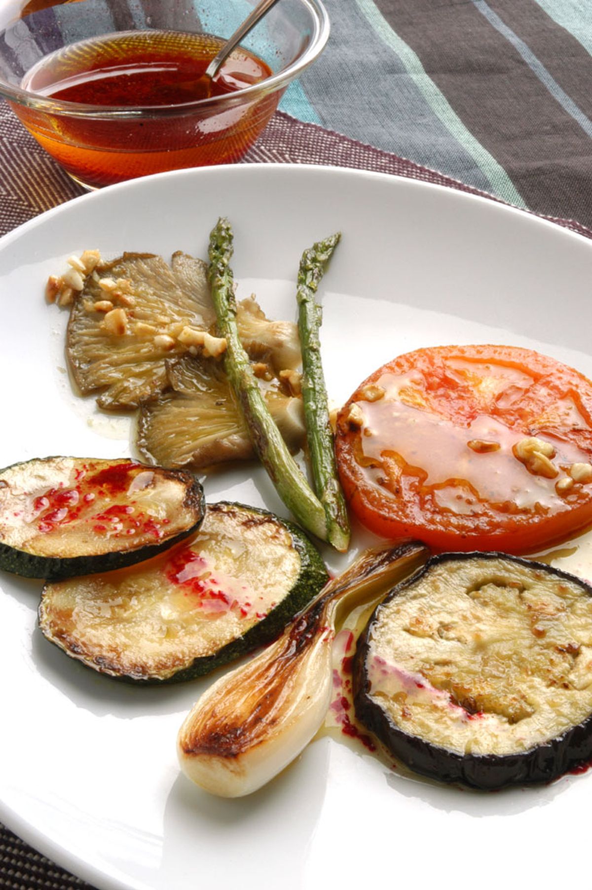Parrillada de verduras con vinagreta