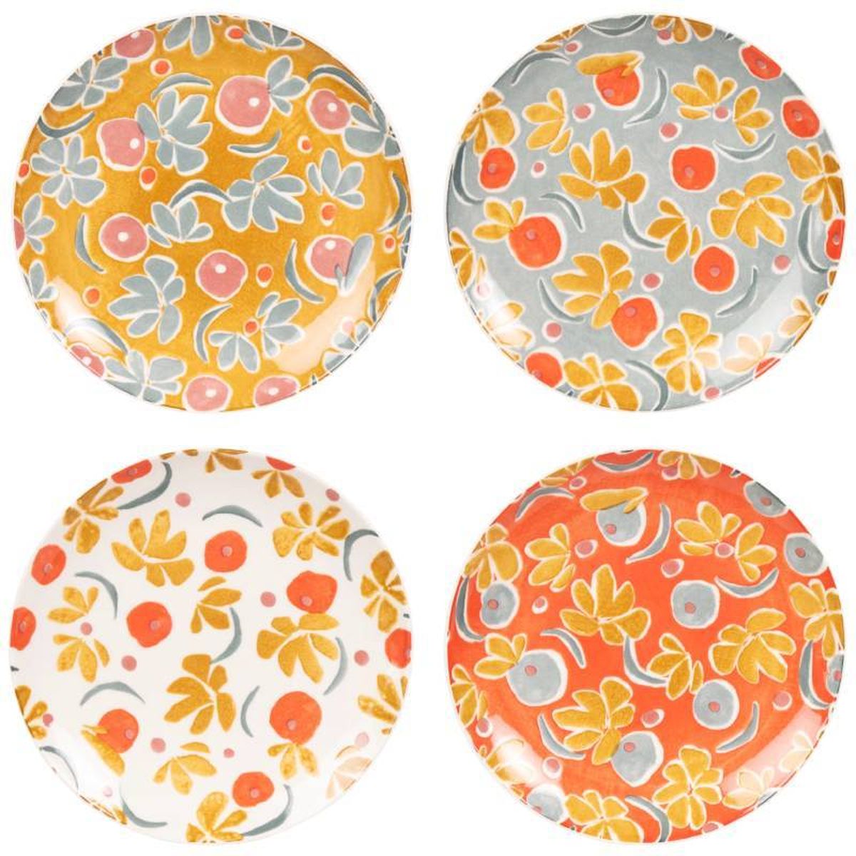 Juego de platos coloridos Alanna de Maisons Du Monde.