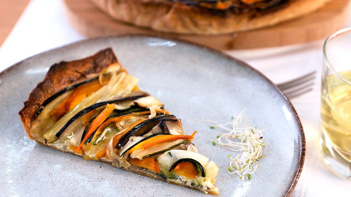 Receta de tarta de verduras en espiral  paso 7