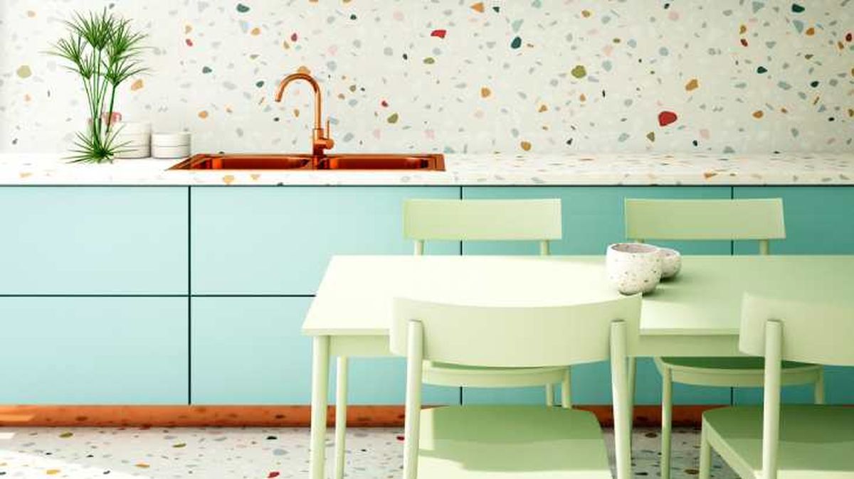 suelo de terrazo cocina