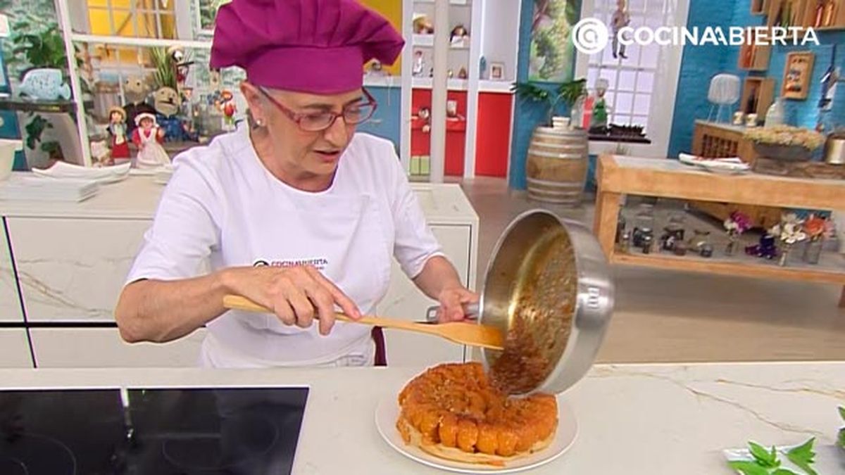 tarta tatin de albaricoques receta autentica eva arguinano karl7810321 paso6