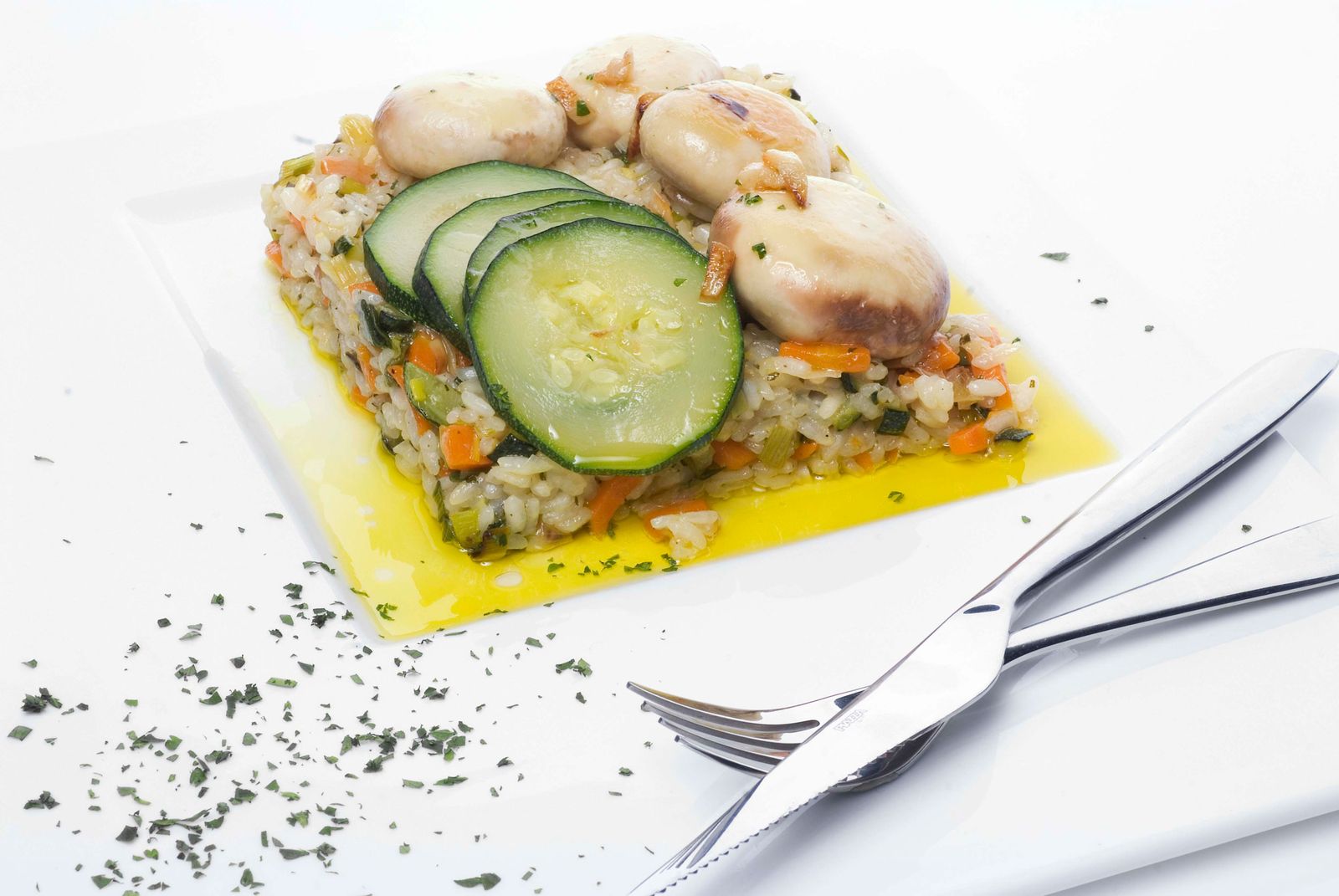 Arroz con champiñones