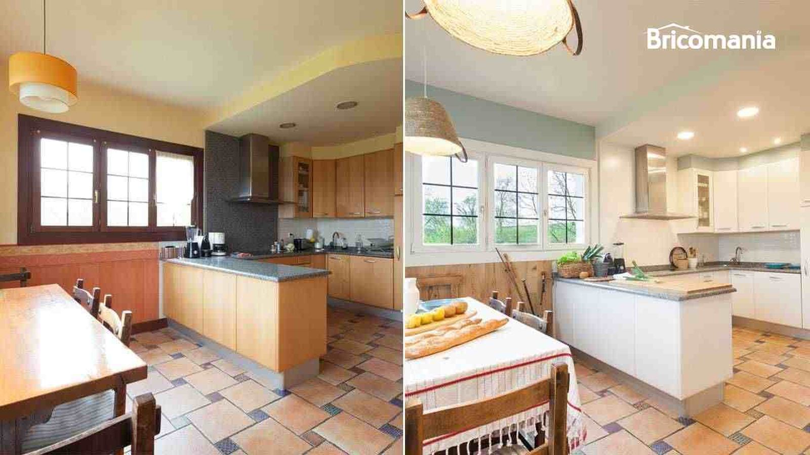 Antes y después de una renovación en la cocina sin obras
