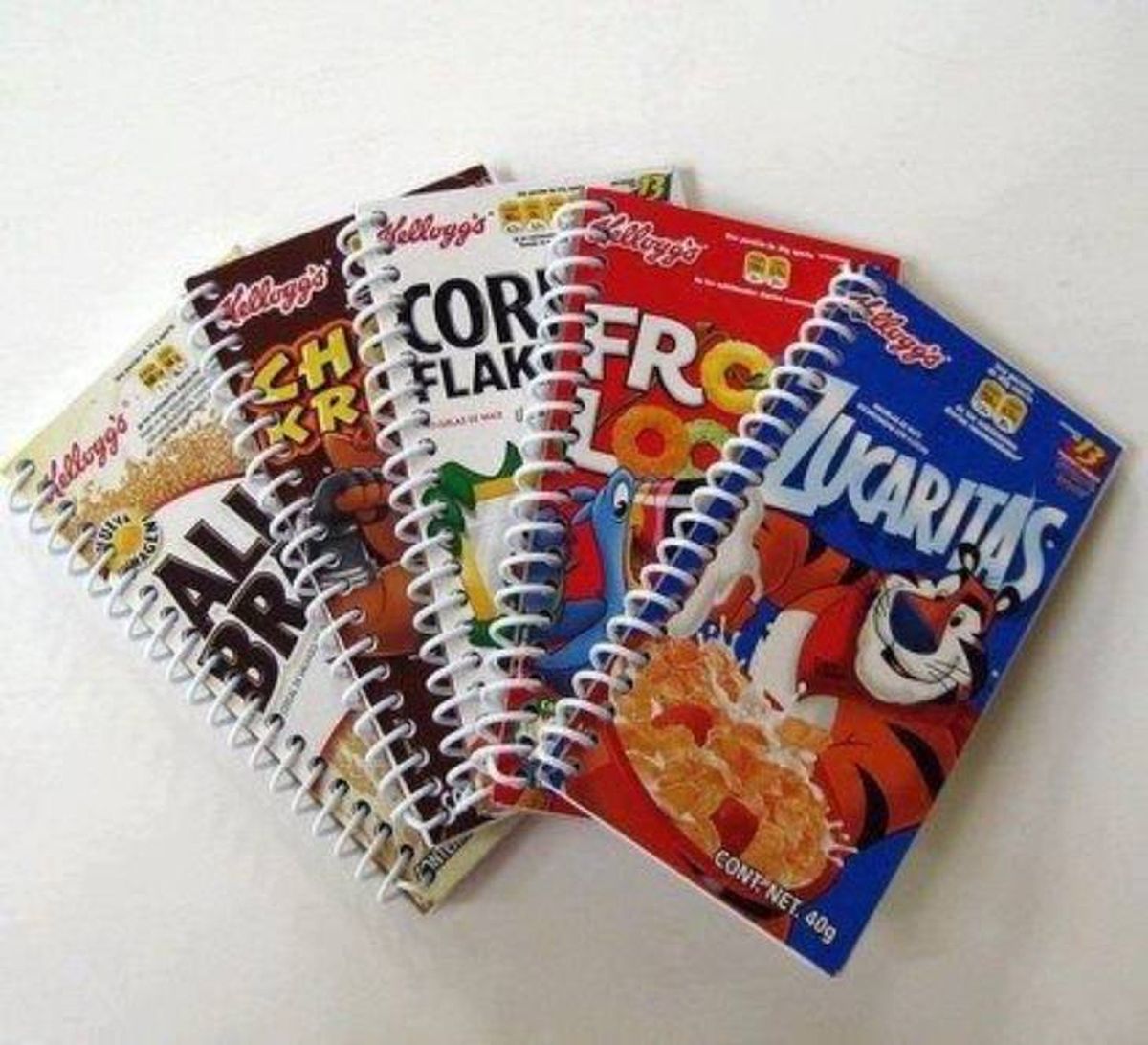 reutilizar caja cereales cuadernos pinterest