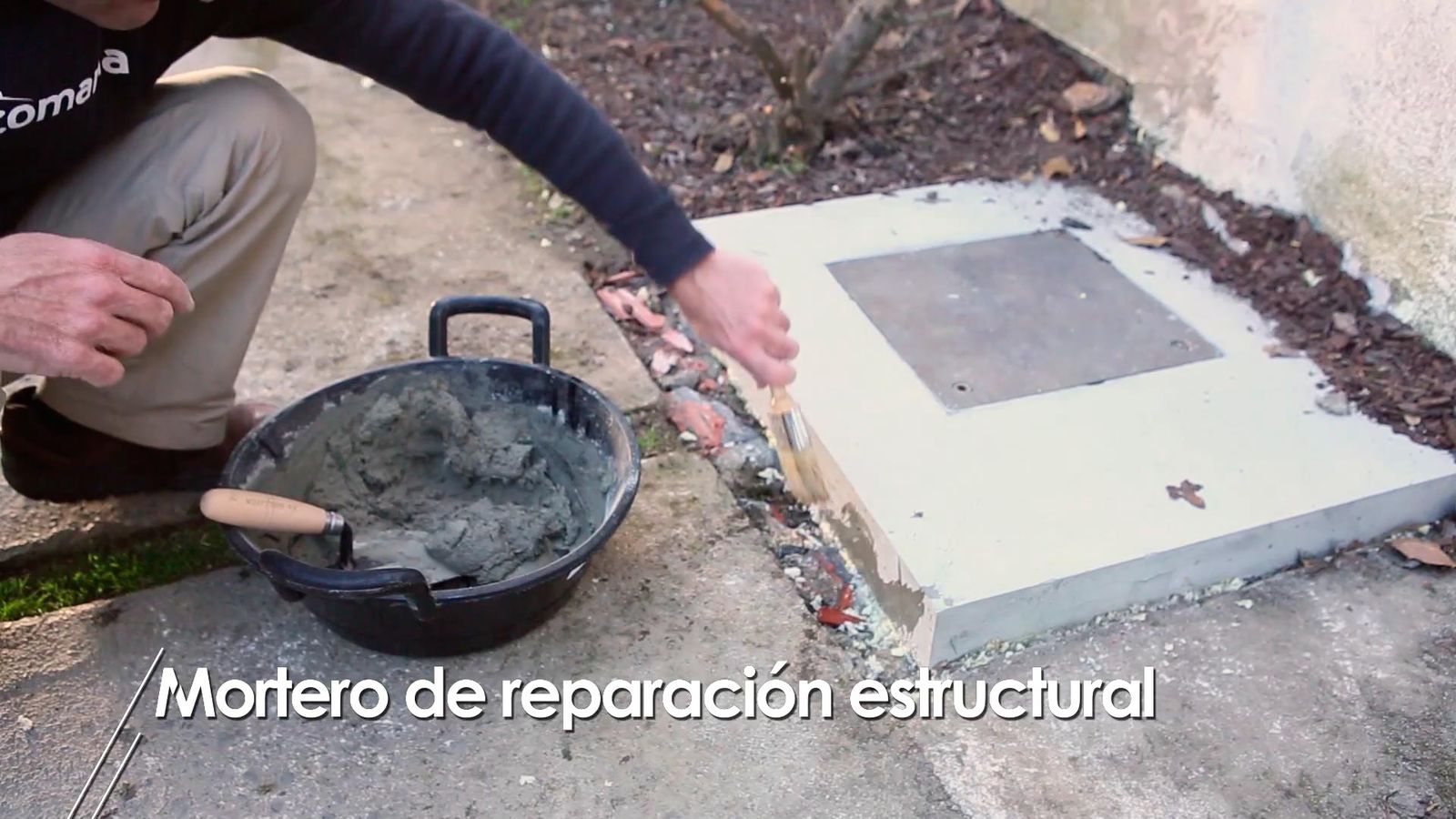 Mortero de reparación estructural paso 3