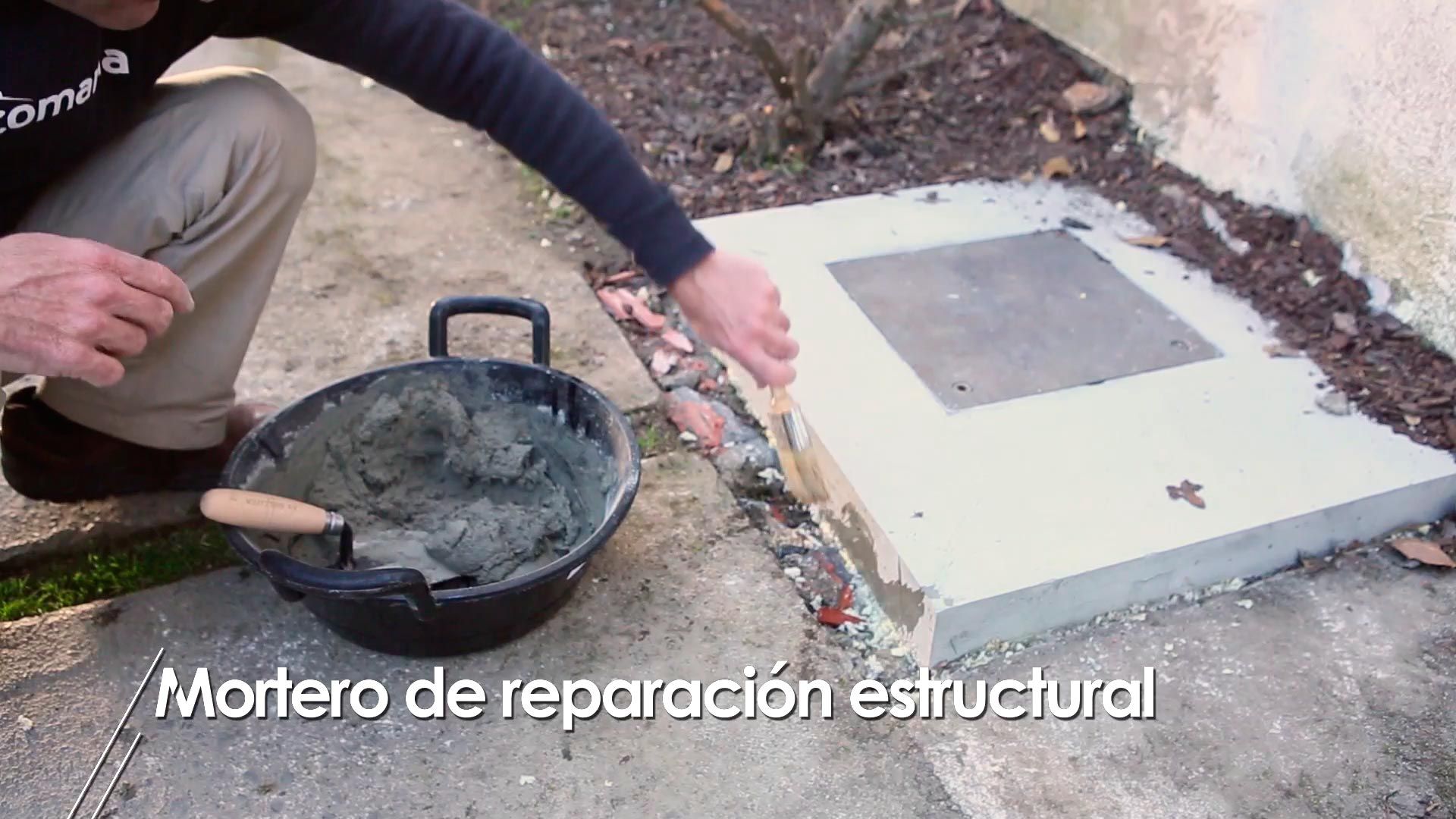 Mortero de reparación estructural paso 3