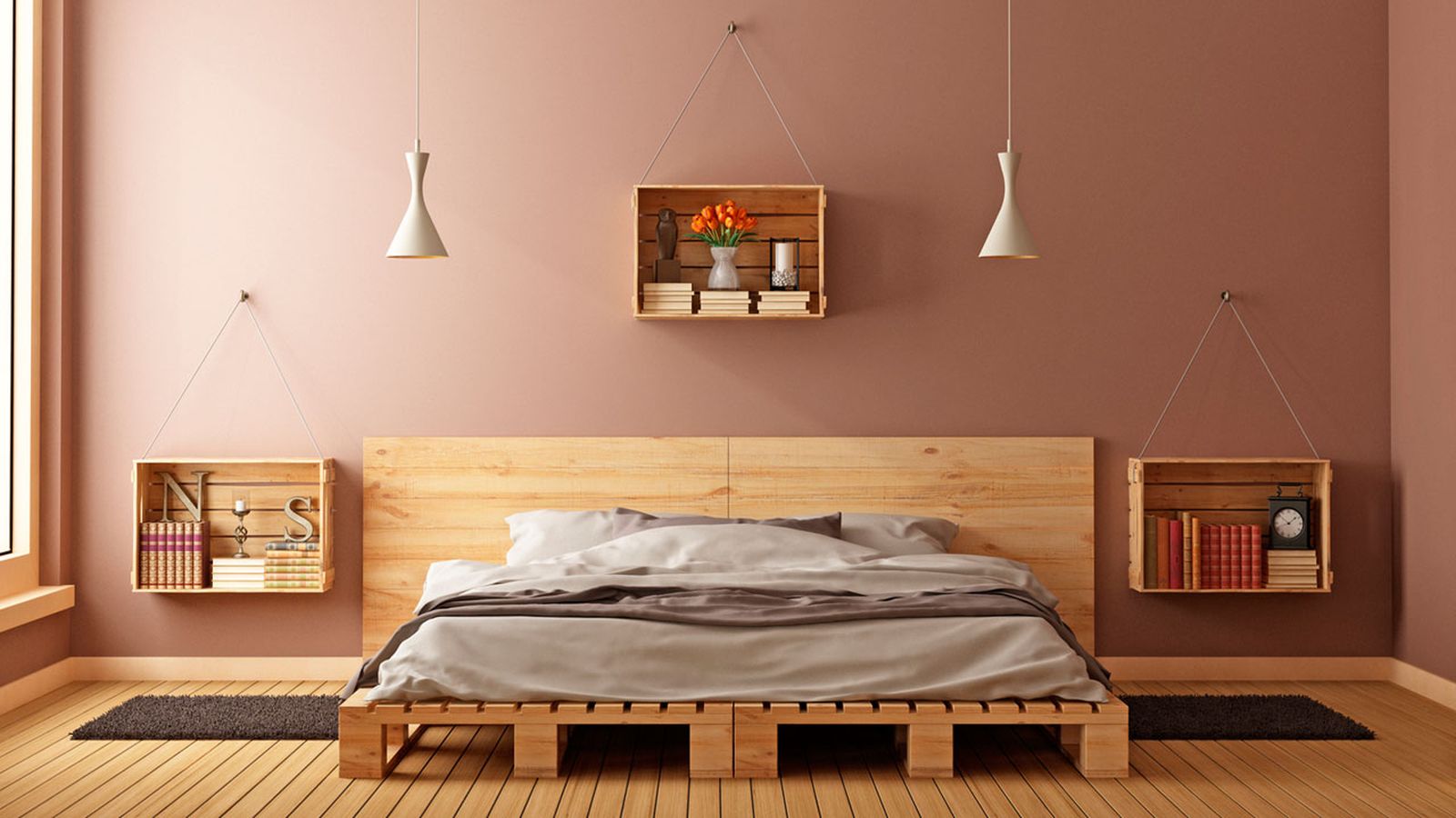 Ideas para decorar con cajas de madera   mesita noche 2