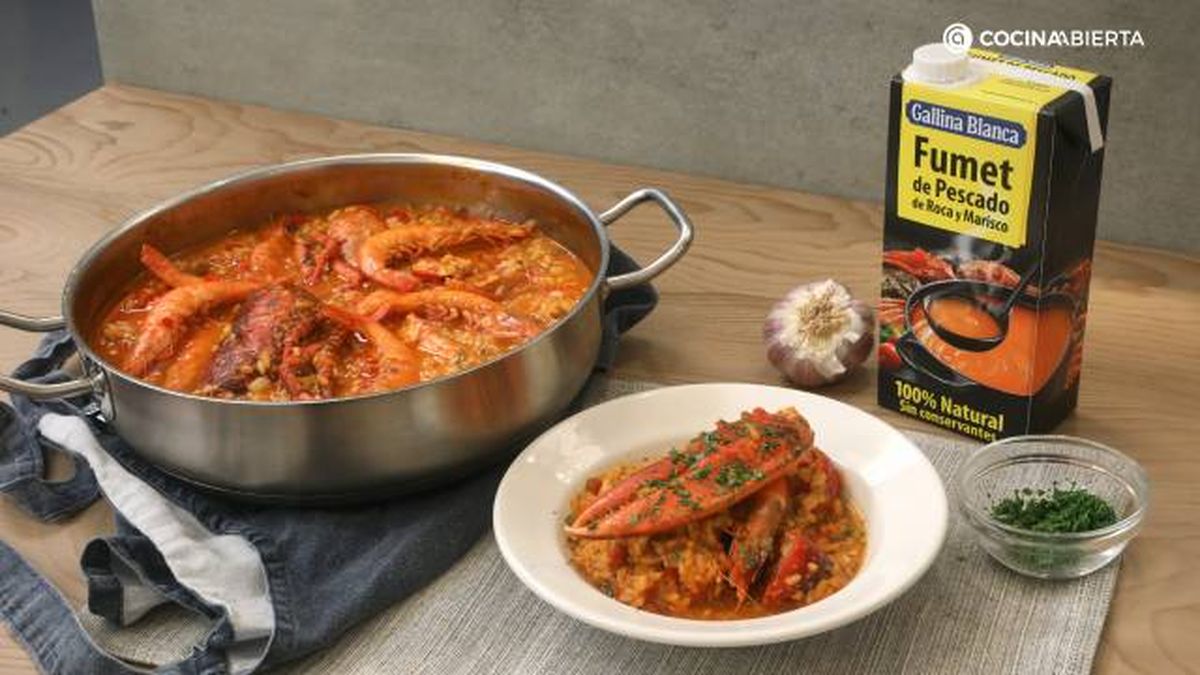 arroz meloso bogavante paso 6