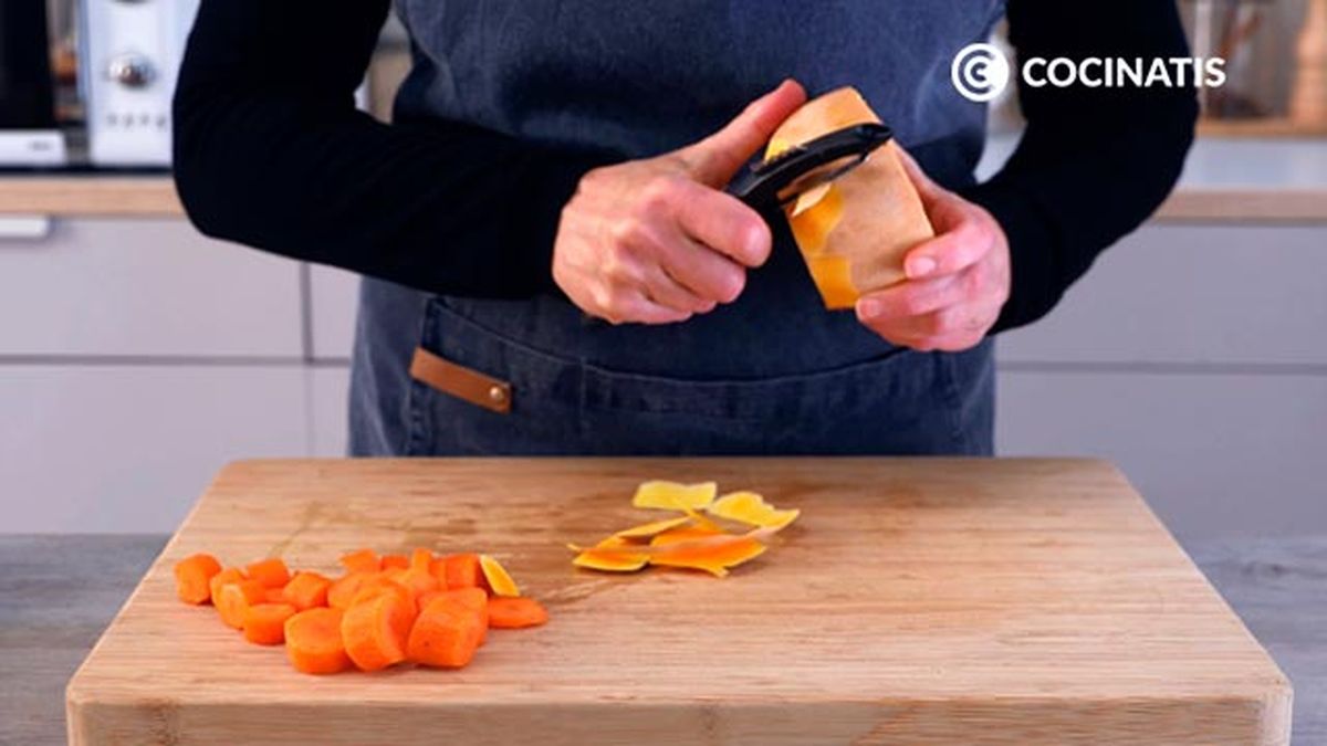 Receta de crema de calabaza y zanahoria con patata  paso 1