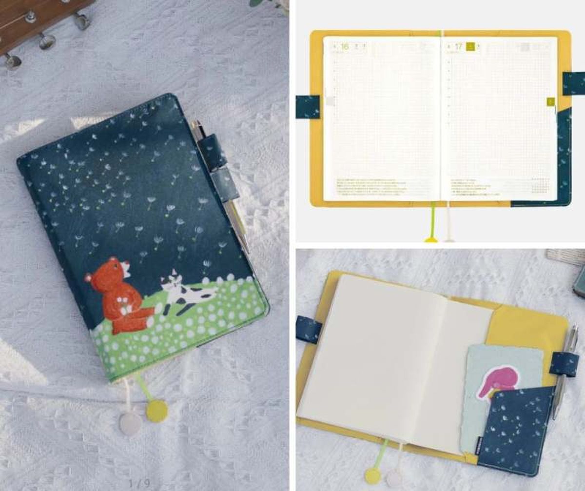 Agenda Hobonichi Techo, modelo Cousin A5: Gentle breeze in a dandelion field - Keiko Shibata