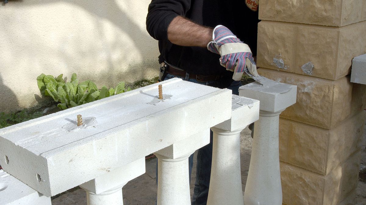 Muro con balaustrada paso 24