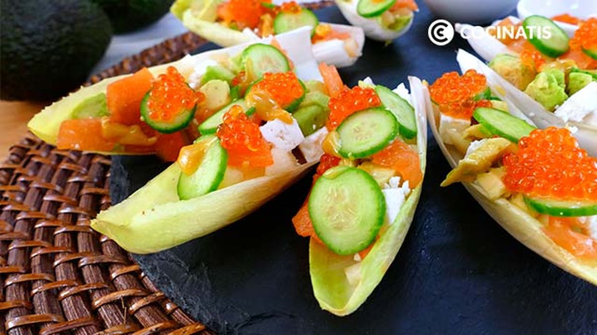 Receta de endivias rellenas con aguacate y salmón ahumado  paso 5