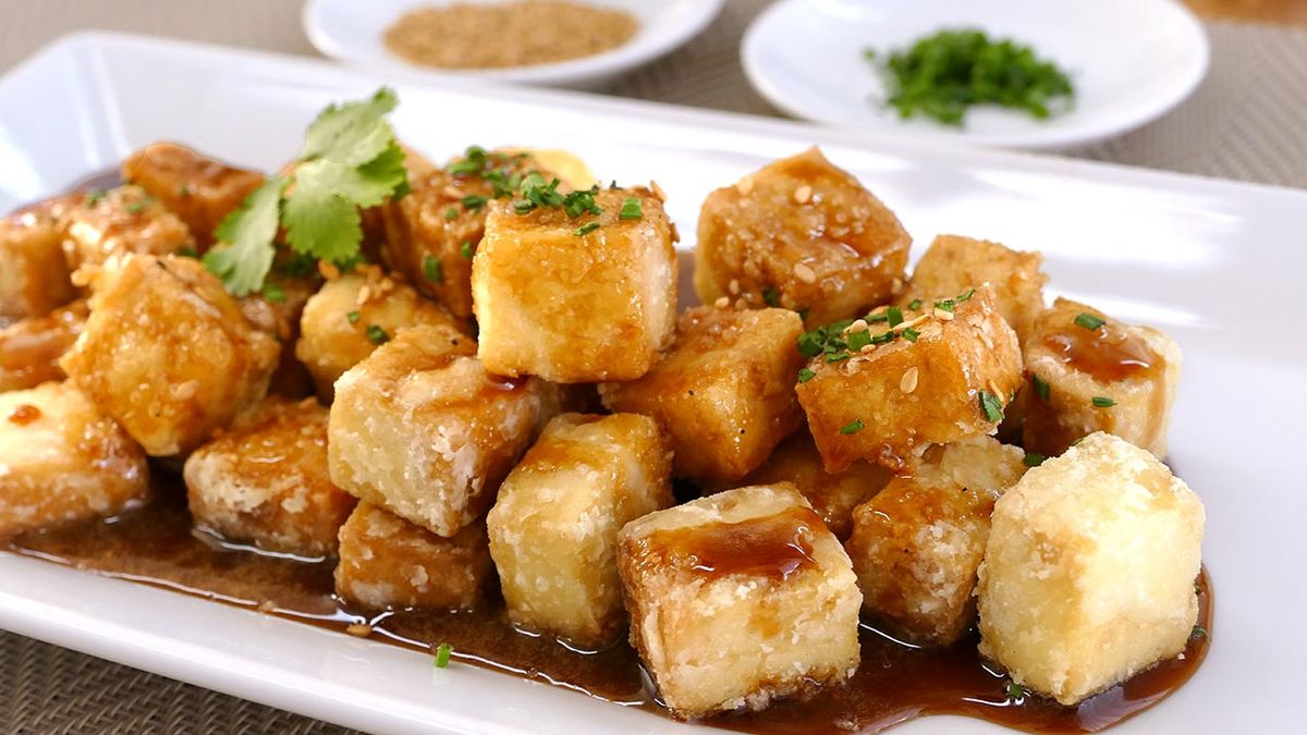 Receta de tofu con salsa de miel y soja