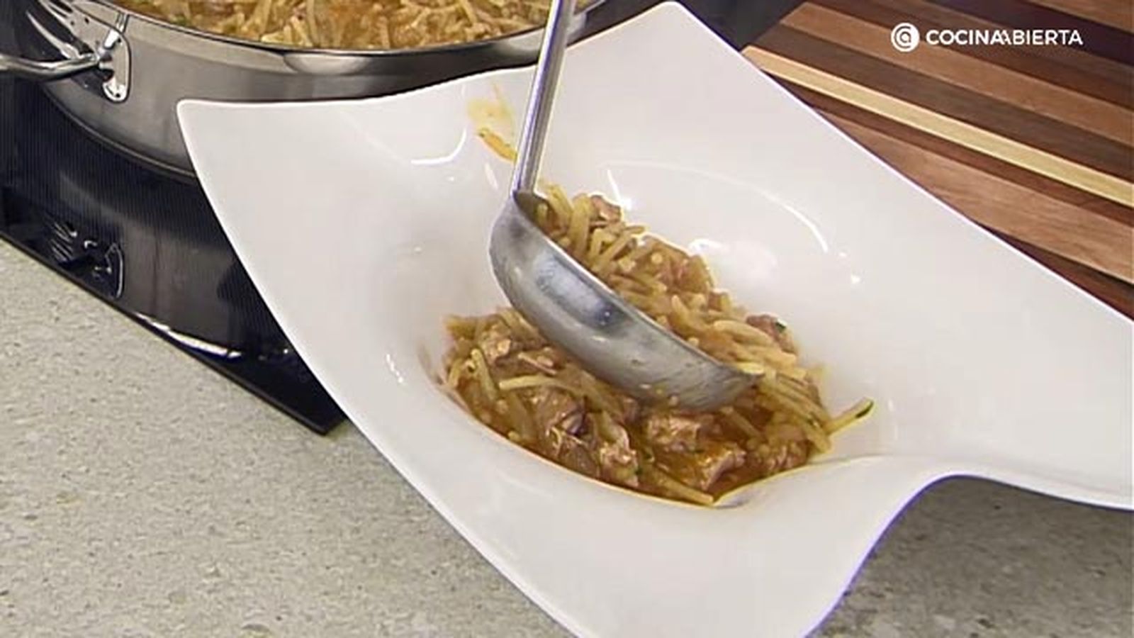 receta fideos cazuela costilla ka paso 7