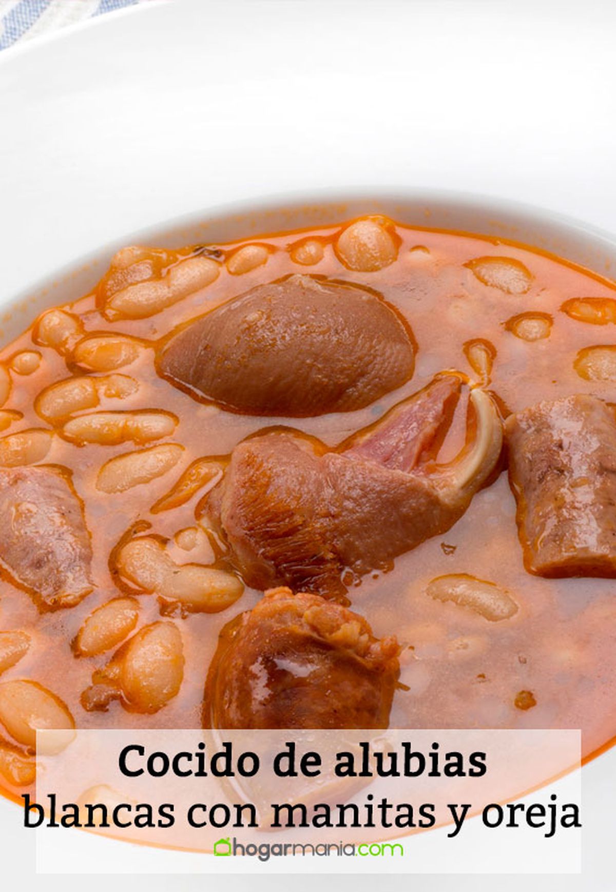 cocido alubias blancas manitas oreja pin