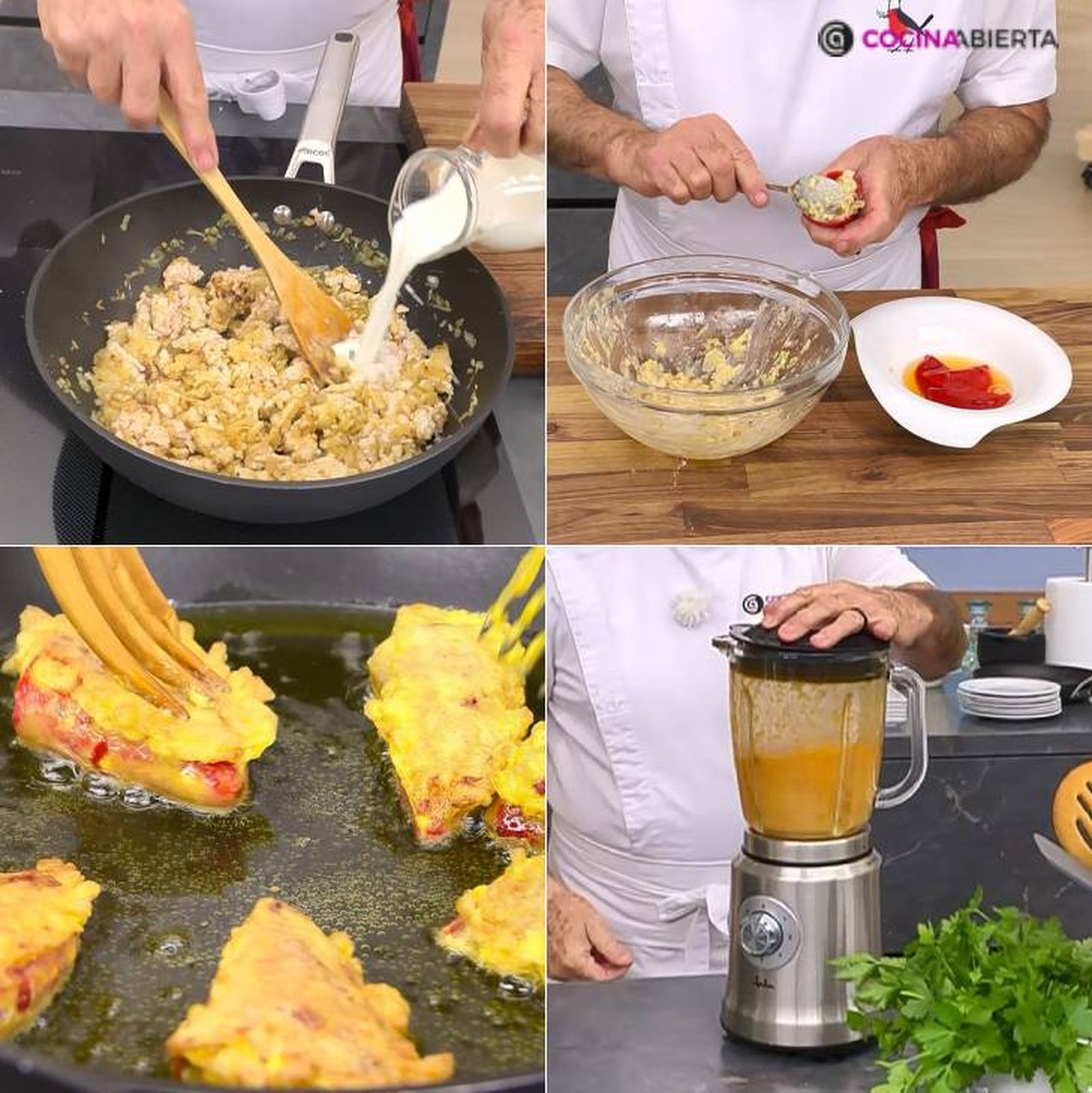 pimientos rellenos pavo pasos