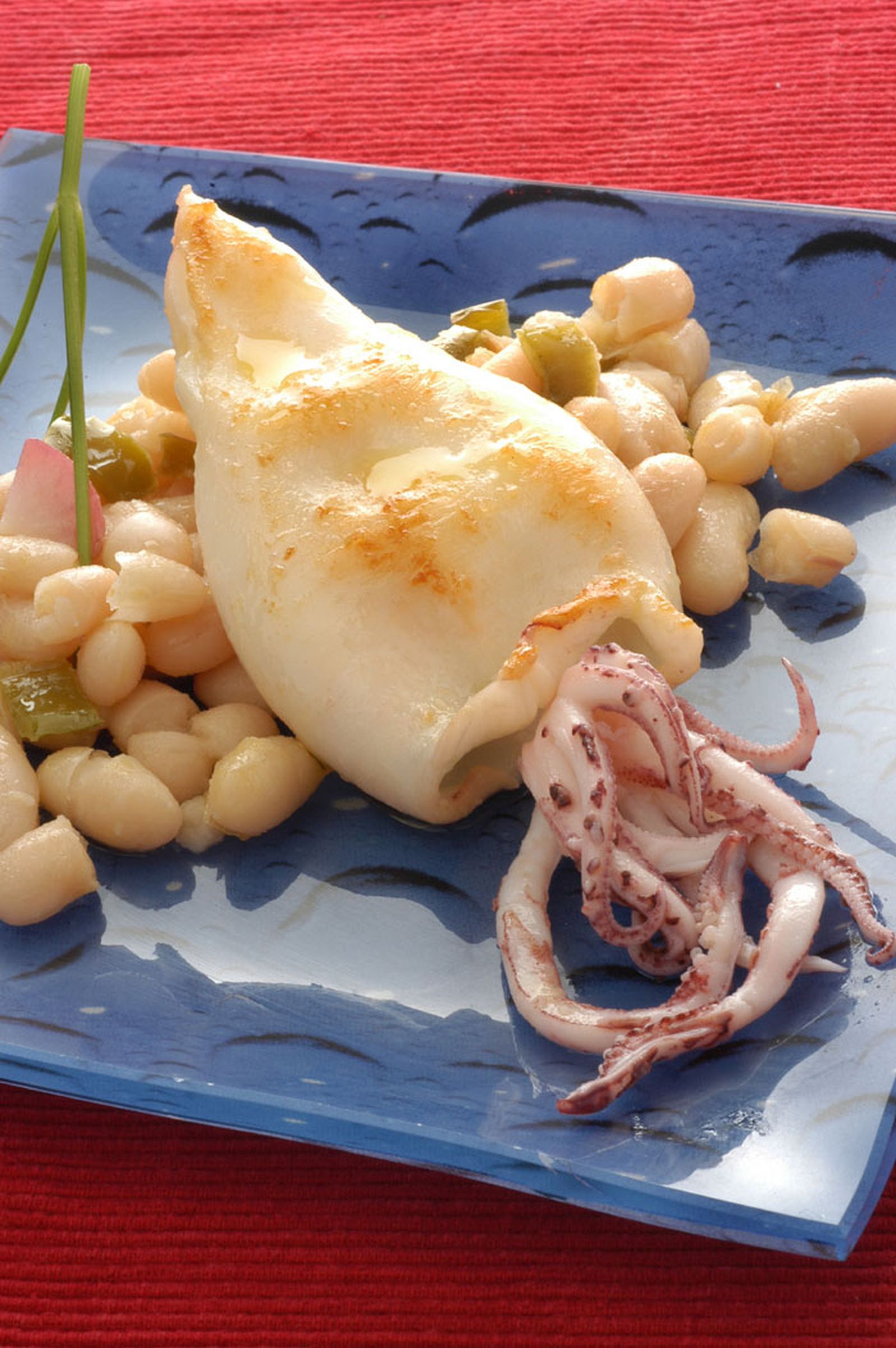 Alubias con calamares