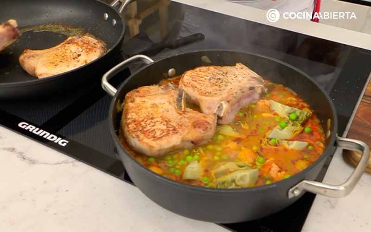 Dora las chuletas de cerdo