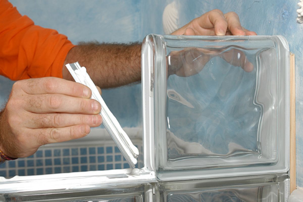 Muro de pavés para el baño paso 8