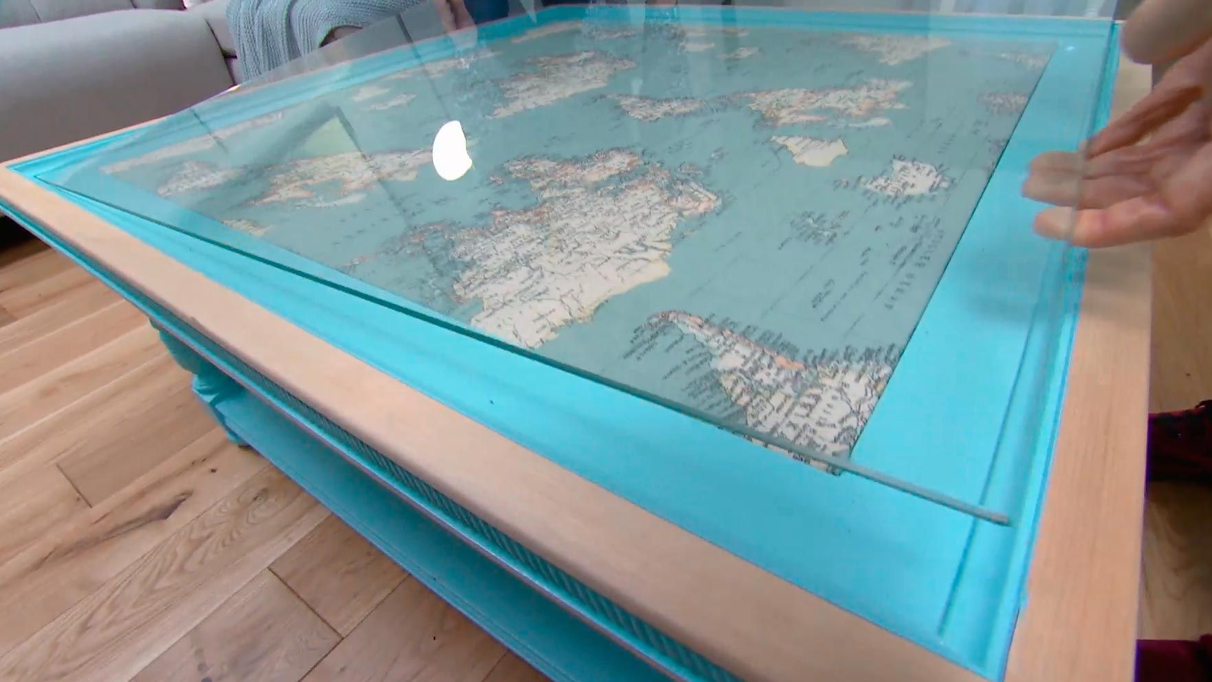 Deco694 renovar mesa centro cristal mapamundi paso6