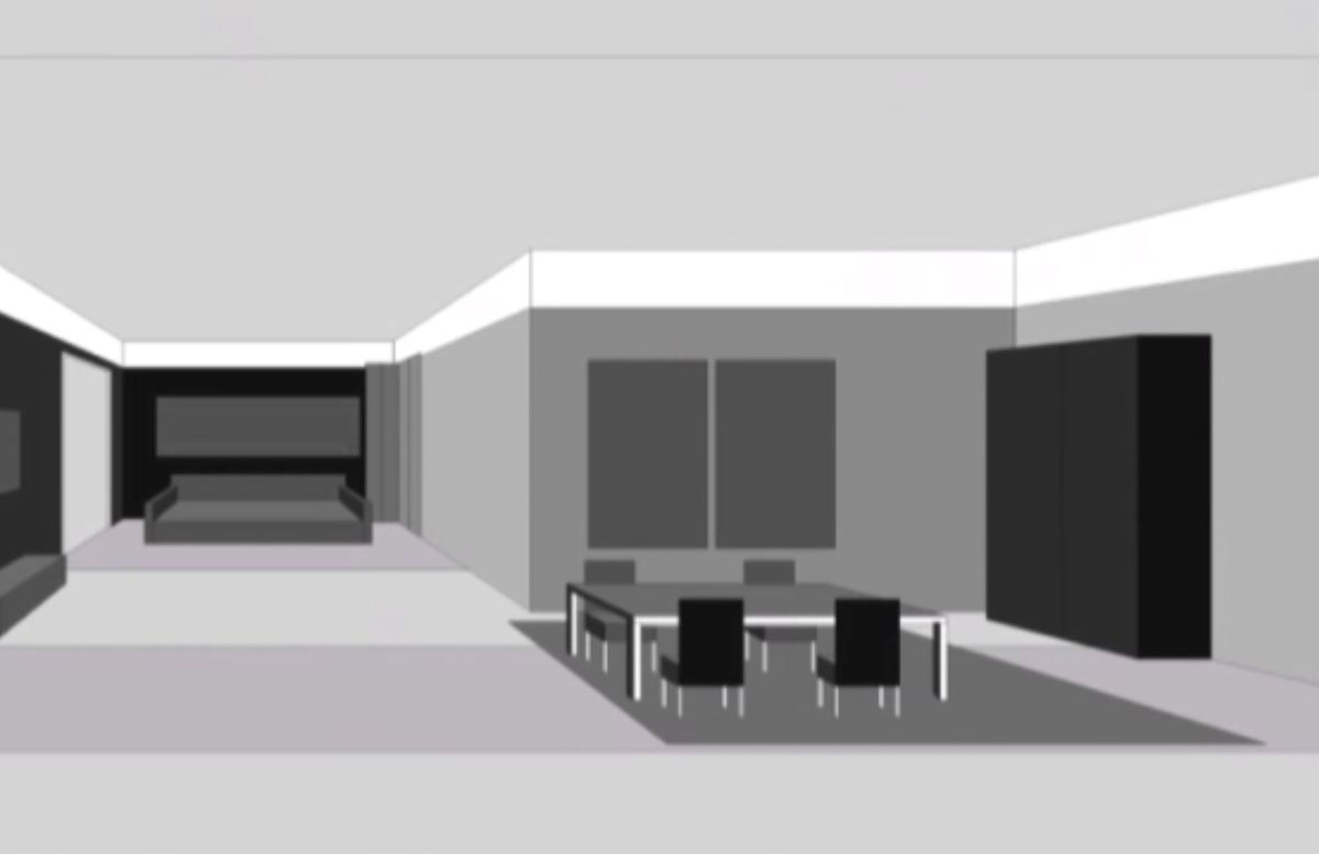 Decorar salón con forma de L   paso 1