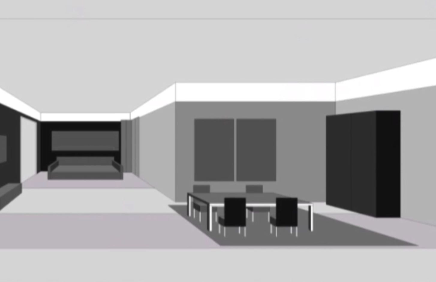 Decorar salón con forma de L   paso 1