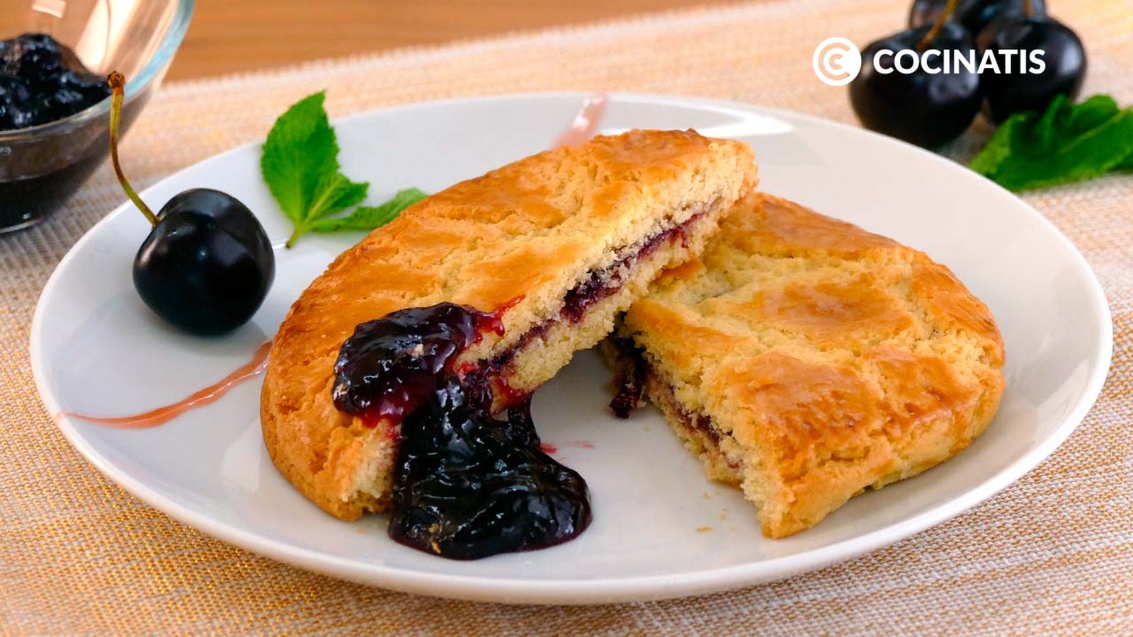 Receta de pastel vasco con mermelada de cereza