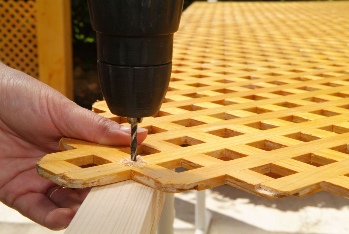 Proteger cubierta con celosías de madera paso 4