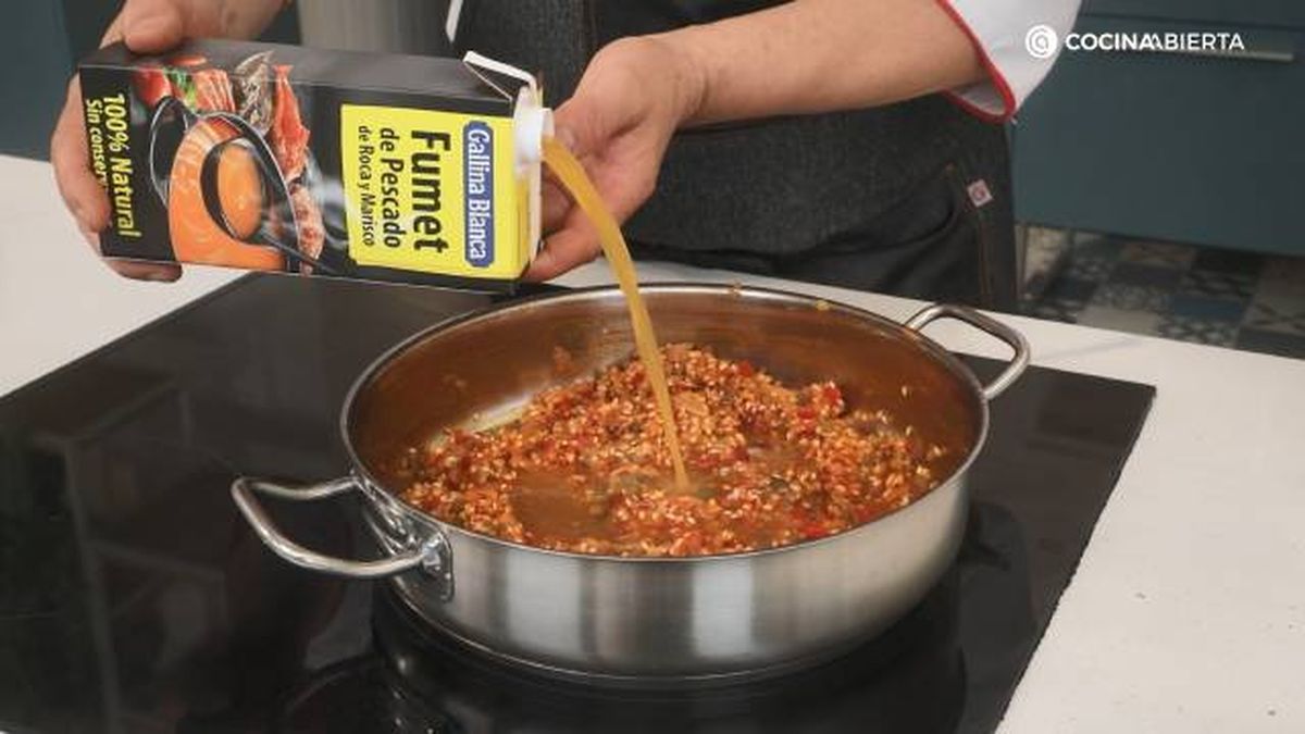 arroz meloso bogavante paso 4