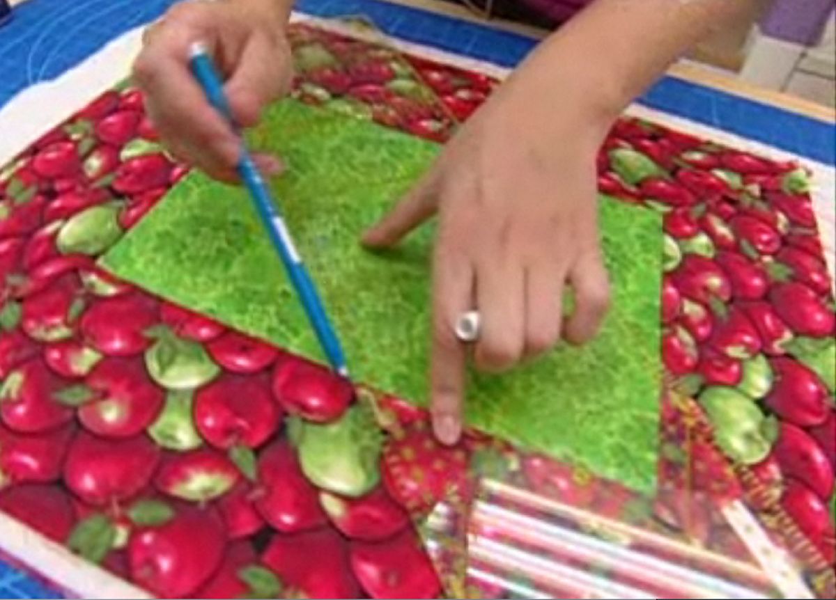 Mantel individual de patchwork paso 5